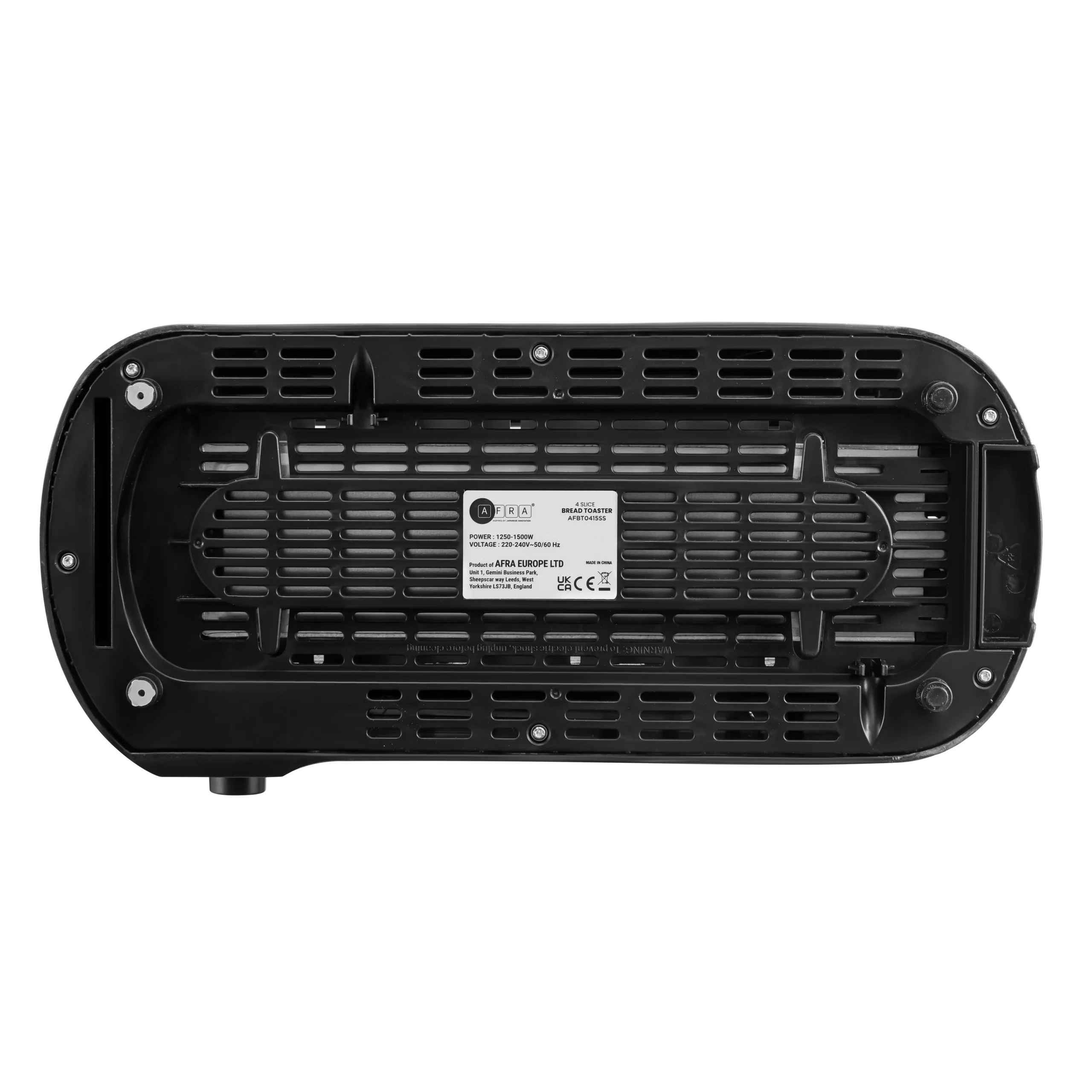 AFRA 1500W 4 Slice Toaster with 6 Browning Levels