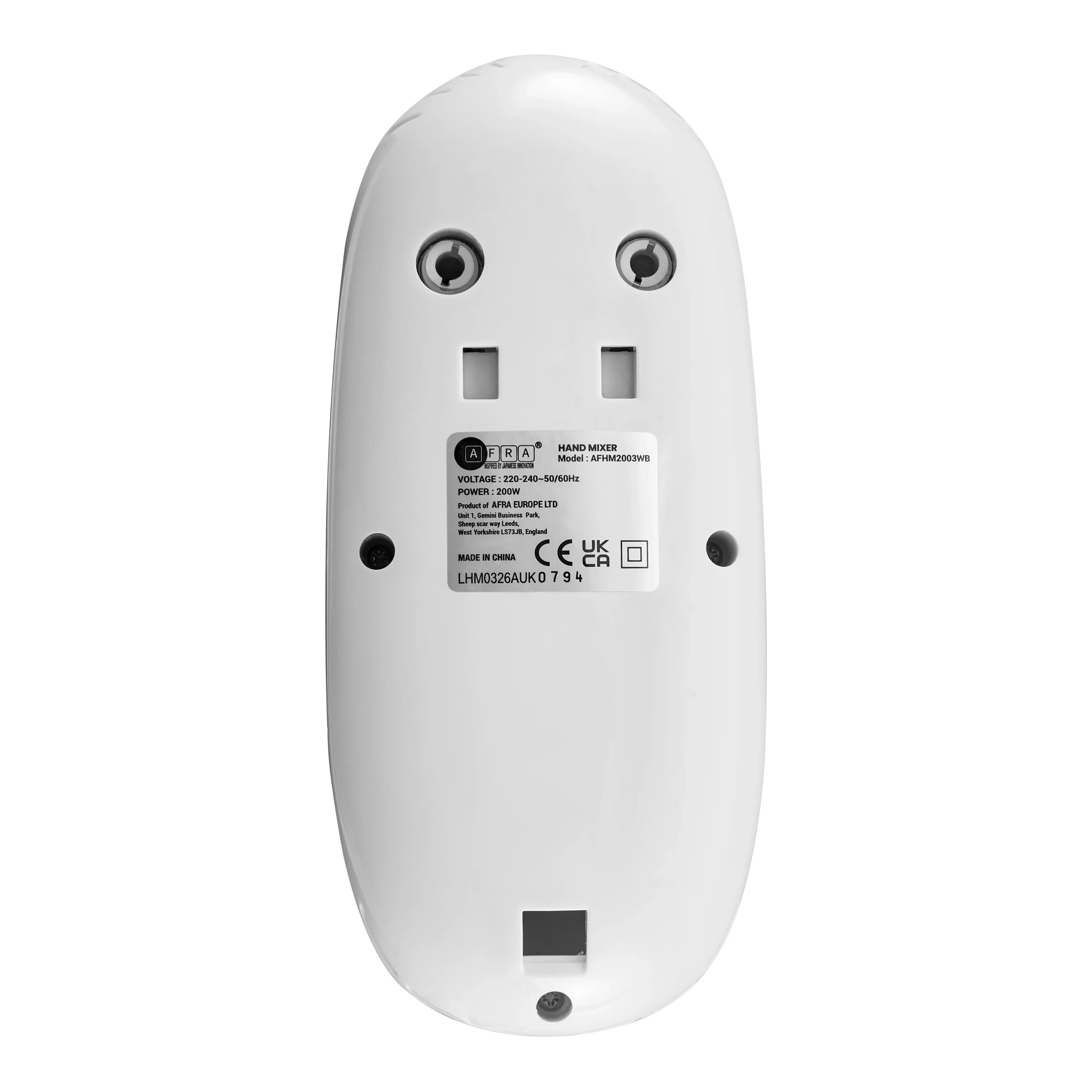 AFRA 200W Hand Mixer with 3 Speeds in White and Black