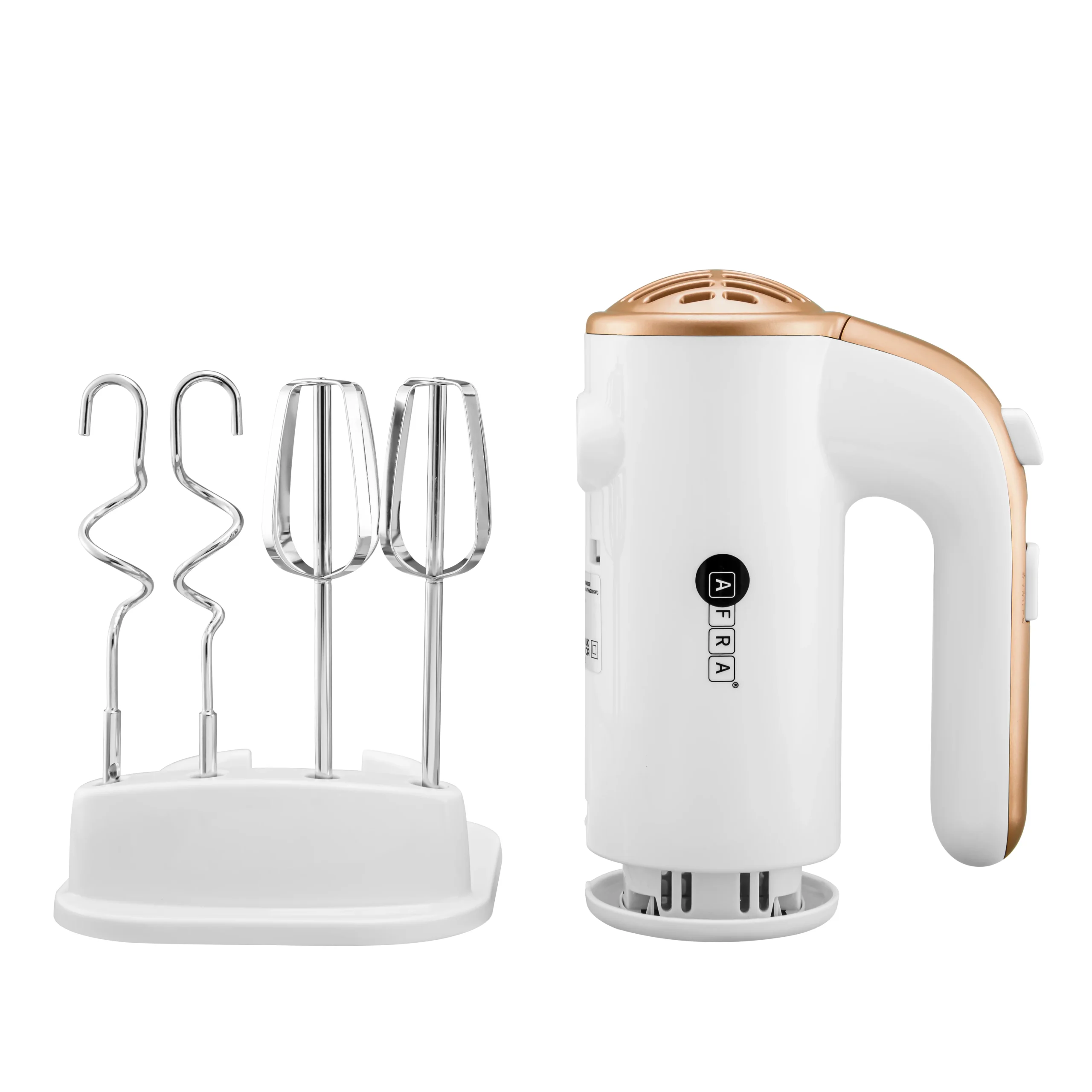 AFRA 200W Hand Mixer with 5 Speeds in White and Grey