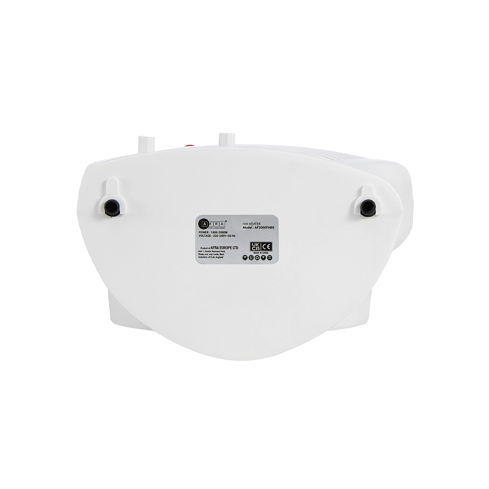 AFRA 2000W Fan Heater with Adjustable Thermostat in White