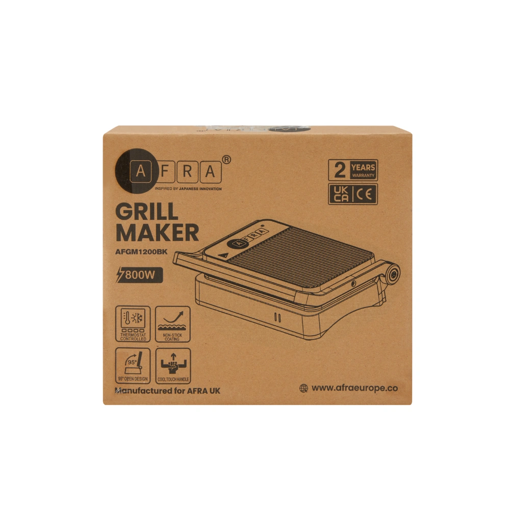 AFRA 1200W Grill Maker with Thermostat Control
