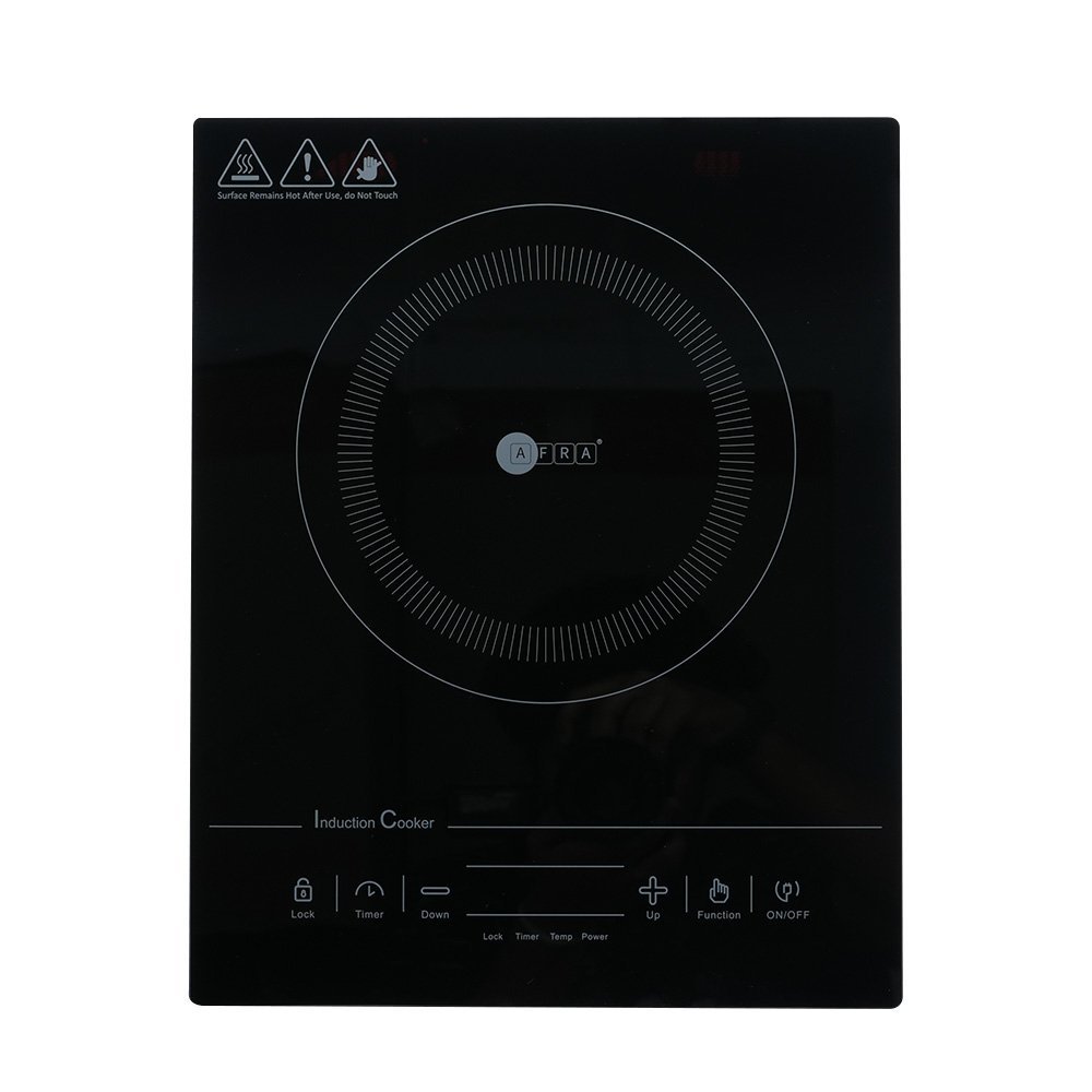 AFRA 2000W Single Induction Hob with 10 Power Levels in Black