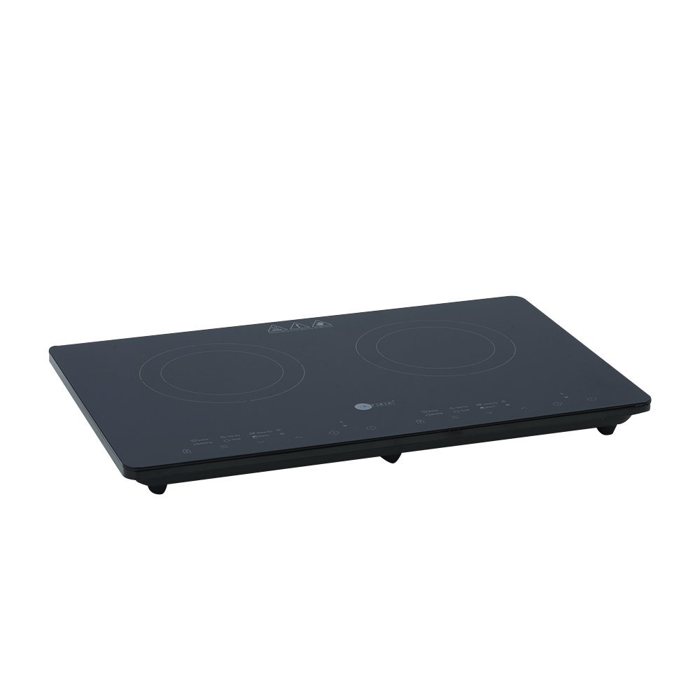 AFRA 3500W Double Induction Hob with 10 Power Levels in Black